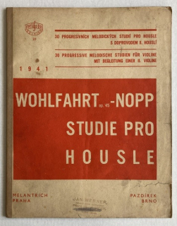 Wohlfahrt Nopp - 30 pregresivních melodických studií pro housle s doprovodem II. houslí Op. 45