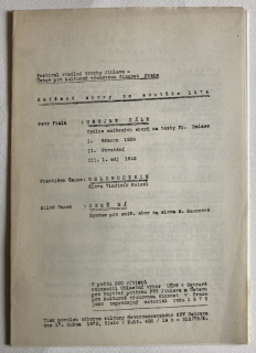 Fiala, Petr; Šauer, František; Vacek, Miloš - Hrajeme dále; Oslobodenie; Země má (smíšené sbory ze soutěže 1974)