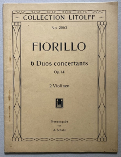 Fiorillo, F. - 6 Duos concertants, Op. 14, pro dvoje housle