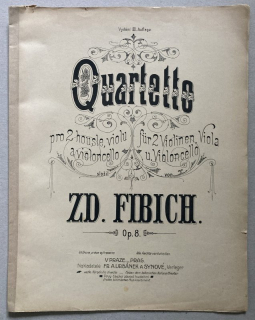 Fibich, Zdeněk - Quartetto, Op. 8 - pouze part pro 1 housle