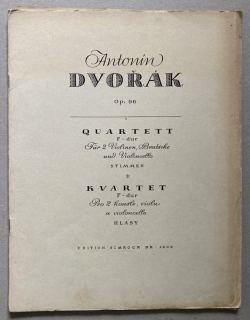 Dvořák, Antonín - Hlasy - Kvartet F-dur, Op. 96, pro dvoje housle, violu a violoncello