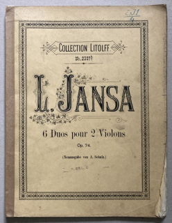 Jansa, L. - 6 Duos pour 2 Violons, Op. 74
