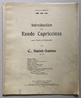 Saint-Saëns, C. - Introduction et Rondo Capriccioso pour Violon et Piano, Op. 28