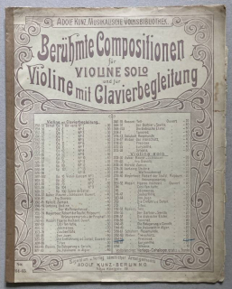 Weber, Carl Maria von - Preciosa; Moszkowski, M. - Serenata - Berühmte Compositionen für Violine solo und für Violine mit Clavierbegleitung