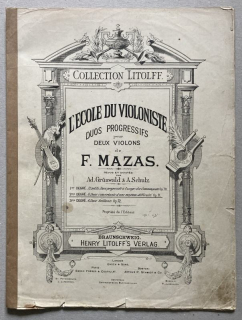 Mazas, F. - L'ecole du Violoniste - Duos Progressifs pour Deux Violons, Op. 71