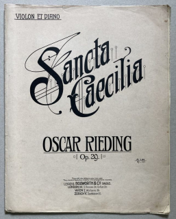 Rieding, Oscar - Sancta Caecilia pro housle a klavír, Op. 29