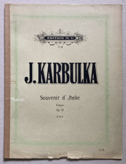 Karbulka, Josef - Souvenir d' Jtalie, Op. 12