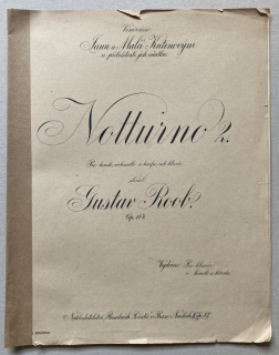 Roob, Gustav - Notturno 2. pro housle, violoncello a harfu nebo klavír, Op. 114