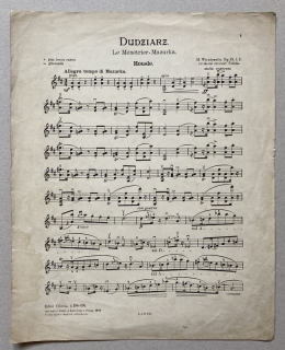 Wieniawsky, H. - Le Ménétrier/Mazurka (Dudziarz), Op. 19, č. 2