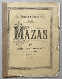 Mazas, Jacques Féréol - 12 petits duos progressifs, Op. 70 (pro 2 housle)