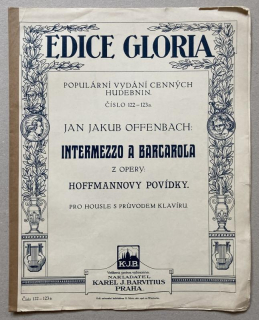 Offenbach, Jan Jakub - Intermezzo a barcarola z opery Hoffmannovy povídky (housle  plus  klavír)