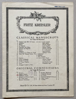 Kreisler, Fritz - Caprice Viennois (pro housle a klavírní doprovod)