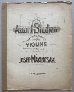 Maxincsak, Josef - Accord Studien für die Violine