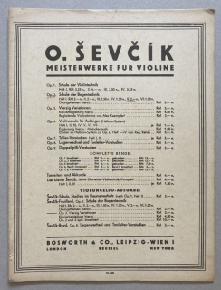 Ševčík, Otakar - Meisterwerke für Violine, Op. 2