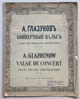 Glazounow, A. - Valse de concert (klavír - čtyřručně)