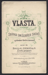 Jeremiáš, Bohuslav - Sbírka smíšených sborů s průvodem klavíru, Op. 24 (a harmonia)