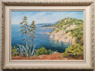 Eduard Pelikán - Costa Brava (olej na sololitu)