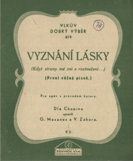 Vyznání lásky (Když struny mé zní v roztoužení...)