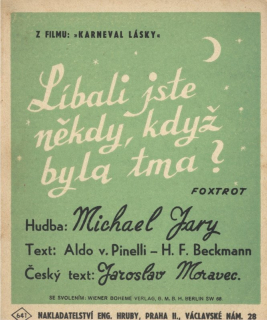 Líbali jste někdy, když byla tma? - z filmu Karneval lásky