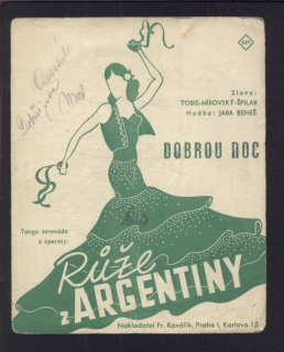 Dobrou noc (z operety „Růže z Argentiny")