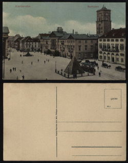 Karlsruhe - náměstí - tramvaj