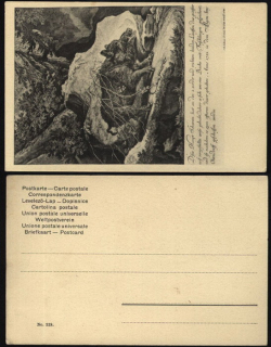 Myslivecká pohlednice (dle staré rytiny)