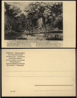 Myslivecká pohlednice (dle staré rytiny)