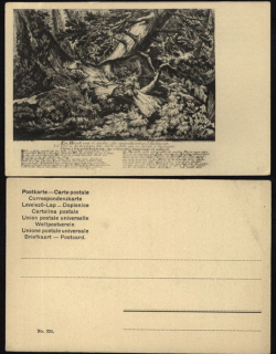 Myslivecká pohlednice (dle staré rytiny)