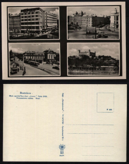 Bratislava. Mestská sporitelňa. Luxor. Povereníctvo vnútra.Hrad.