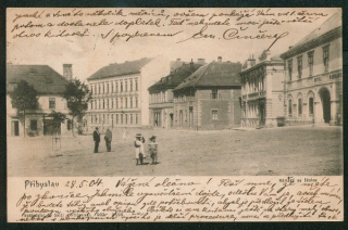 Přibyslav. Náměstí a škola