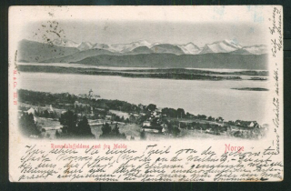 Romsdalsfjeldene seet fra Molde - Norsko