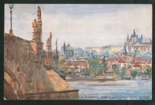 Praha - Kamenný most a  Hradčany