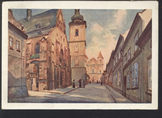 Klatovy - Krameriova ulice s Děkanským chrámem
