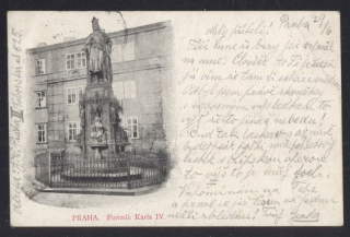 Praha. Pomník Karla IV.