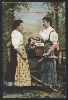Východosaské selské dívky. Ostsächsische Bauernmädchen