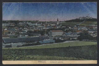 Příbram (pokovená pohlednice)