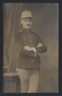 Fotopohlednice. Voják. Atelier Langhans