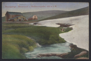 Krkonoše. Hotel Luční bouda /Riesengebirge. Hotel Wiesenbaude/