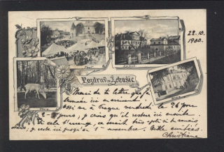Žehušice. Pozdrav z Žehušic. Pouť. Zámek. Škola. Obora