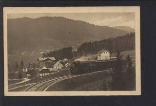 Lenora (Šumava) Turistický dům. Vlak