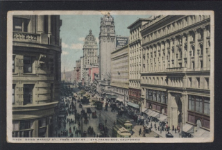 San Francisco. California. Down Market St. from Eddy St.