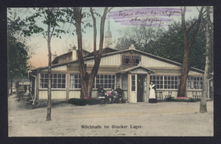 Bruck an der Leitha. Milchhalle im Brucekr Lager. Niederösterreich.