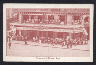 Paris. Avenue de l'Opera. Brasserie Universelle.