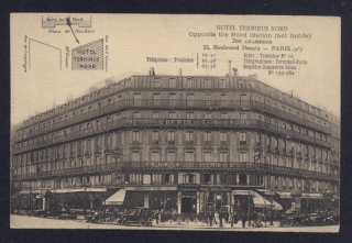 Paris. Boulevard Demain. Hotel Terminus Nord.