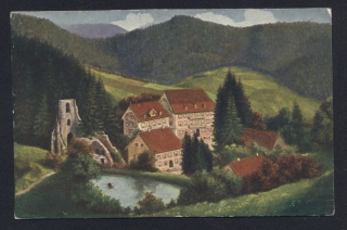 Zřícenina. Rybník