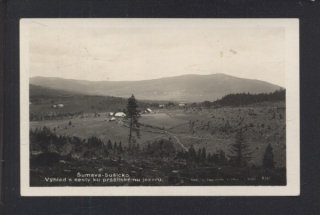 Sušicko. Výhled na cestu k Prašilskému jezeru (Šumava)