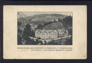 Kacanovy u Turnova. Pensionát. Český ráj