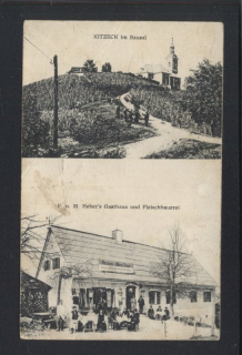Kitzeck im Sausal. F. u. M Heber's Gasthaus und Fleischhauerei