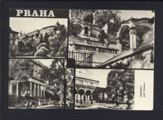 Praha. Zahradní komplex na jižním úbočí Pražského hradu. Malá Fürstenberská zahrada. Jižní hradní zahrady Na valech a Rajská. Královský letohrádek