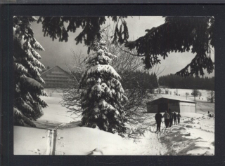 Špičák. Chata na Špičáku. Vodní stavby. (Šumava)